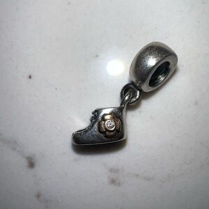 Pandora Baby Bootie Pink Cubic Zarconia Charm (790403)
